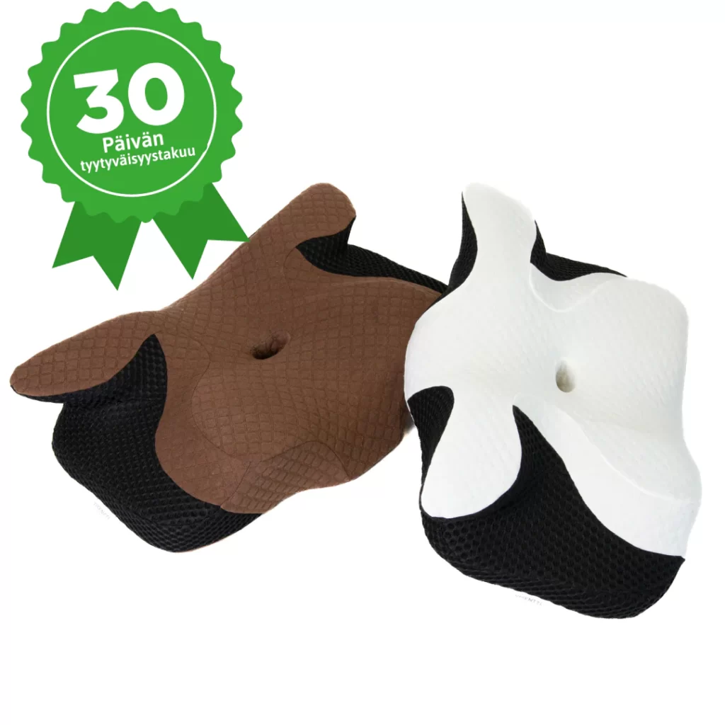Ergonominen tyyny 30 päivän tyytyväisyystakuulla
